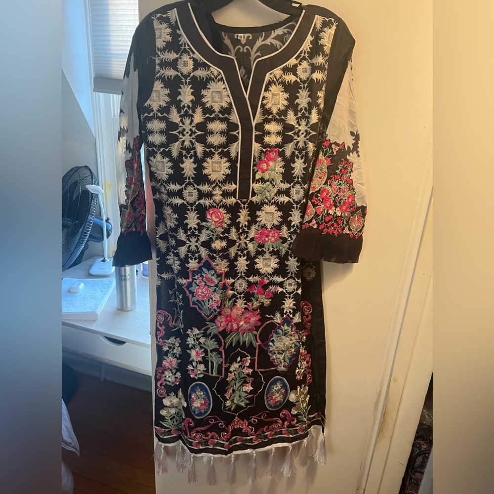 Pakistani dress with pants and dupatta